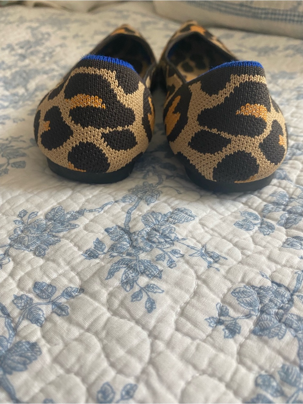 Rothy’s The Point Big Cat Leopard Print Pointed Toe Flats - Picture 3 of 6